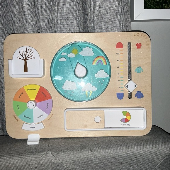 LOVEVERY Other - Lovevery Plan Ahead Wooden Weather Board Montessori The Observer Play Kit Learn